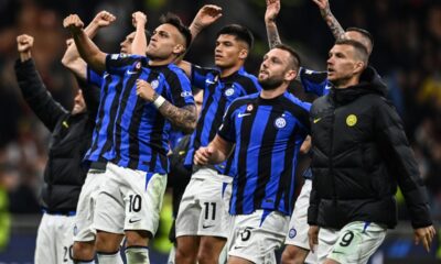 esultanza a fine gara Inter