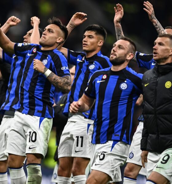 esultanza a fine gara Inter