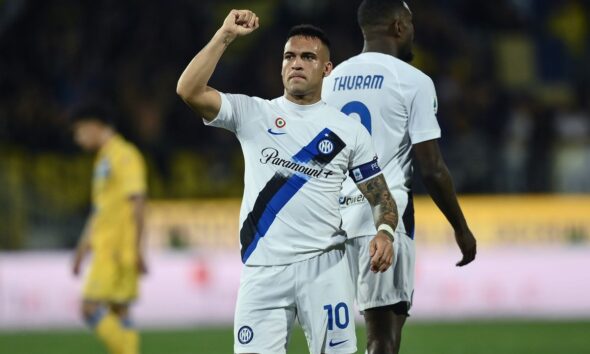 Lautaro Martinez che esulta