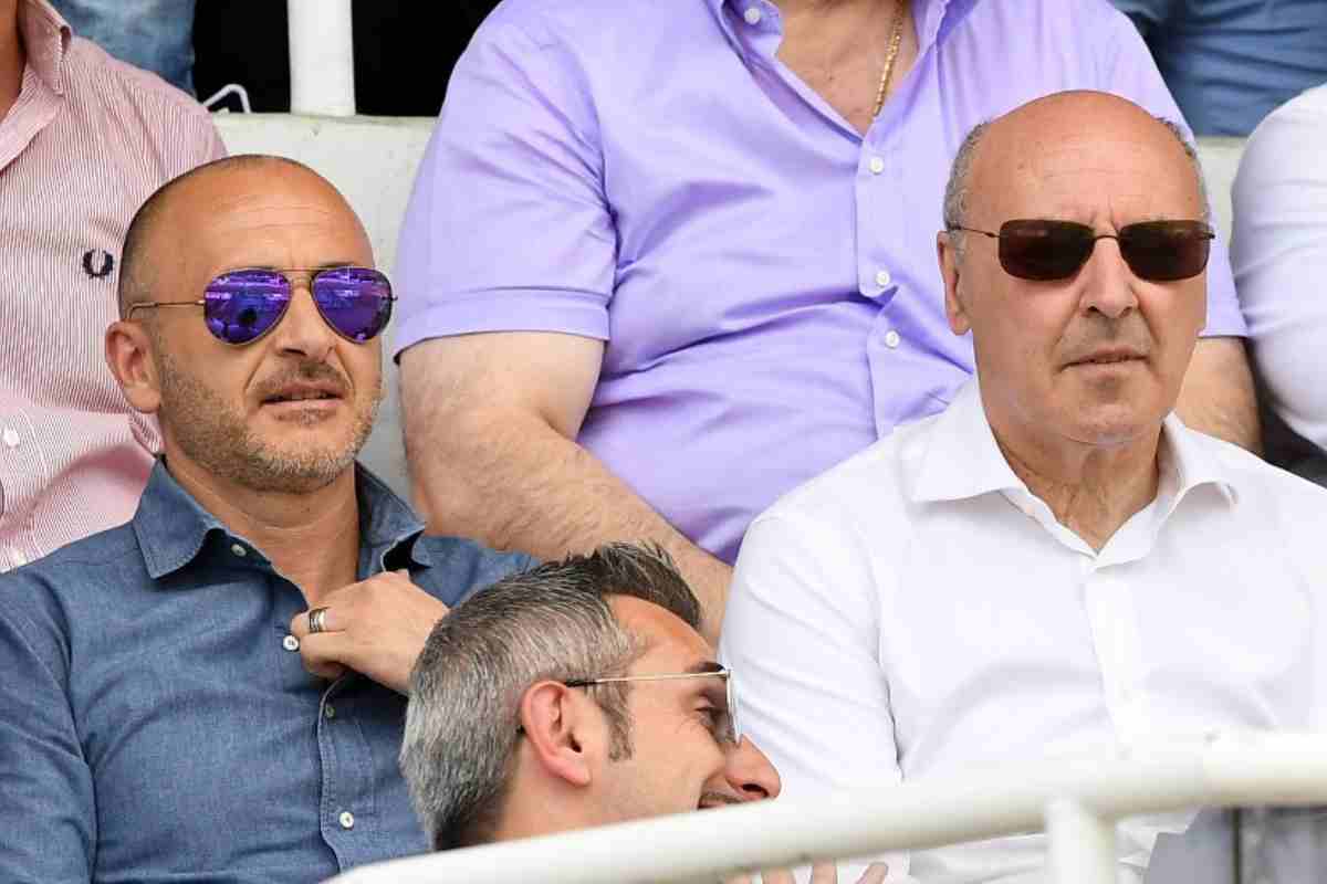 Beppe Marotta e Piero Ausilio in tribuna