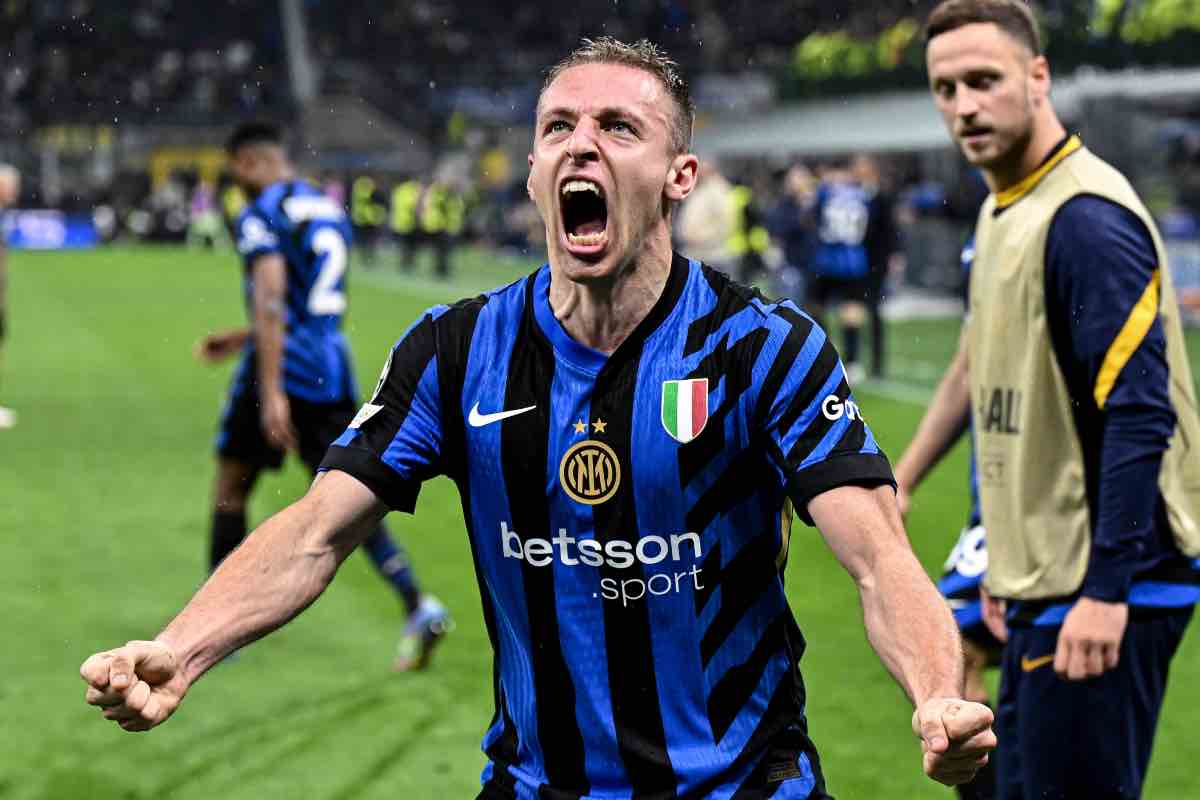 Frattesi esulta contro il Barcellona