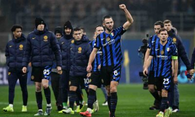 Giocatori dell'Inter in campo