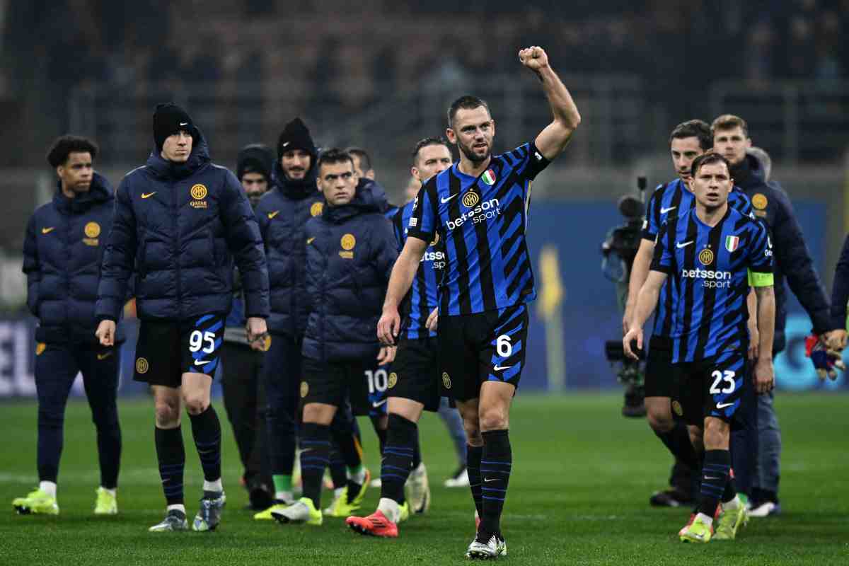 Giocatori dell'Inter in campo