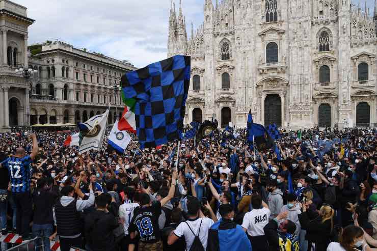Tifosi Inter al Duomo