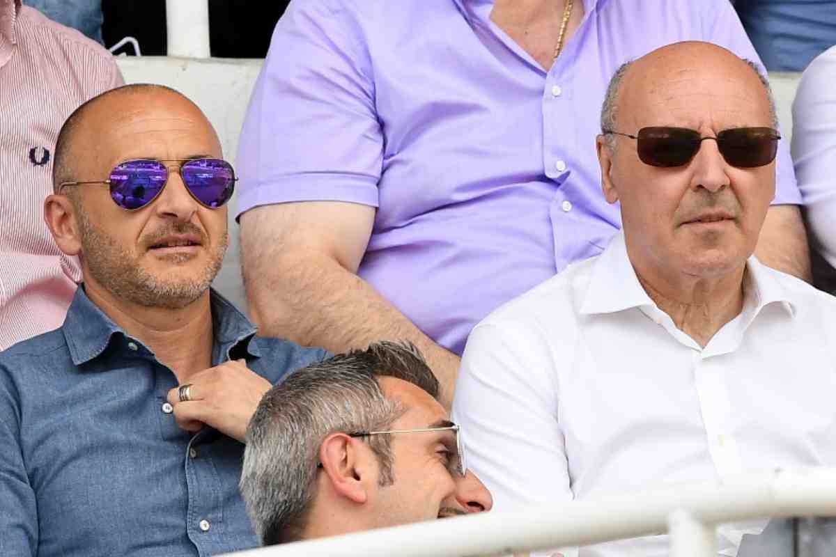 Piero Ausilio e Beppe Marotta in tribuna